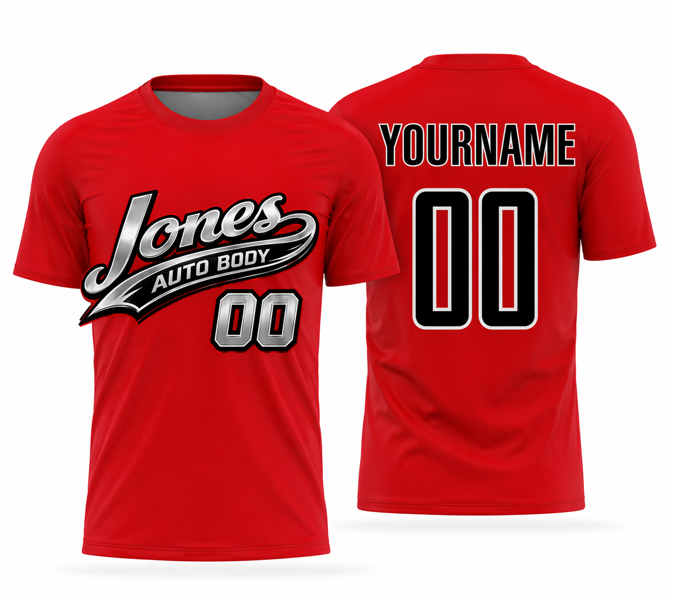 Jones Auto Body Parent Matching Ball Shirt — Customize With Player Number