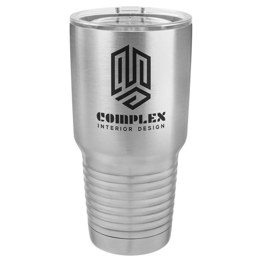 30 oz. Laser Etched Stainless Steel Vacuum Insulate Tumbler w/Clear Lid