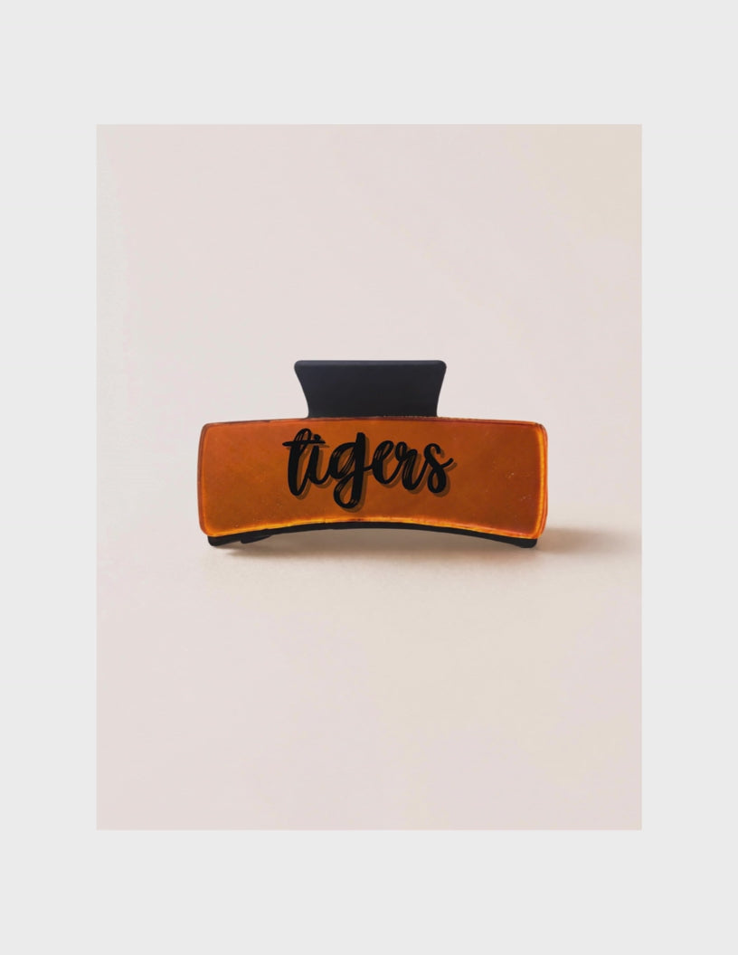Tigers Claw Clip — Game Day Hair Clip