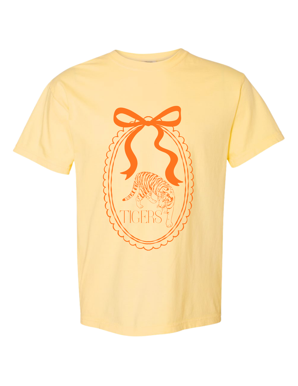 Tigers Bow T-Shirt — Vintage Coquette Game Day Tee